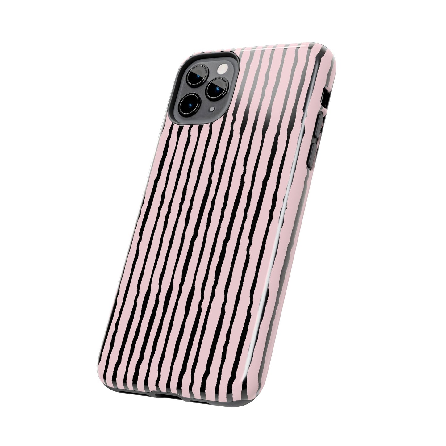 Sorta Stripe Light Pink / Black Phone Case