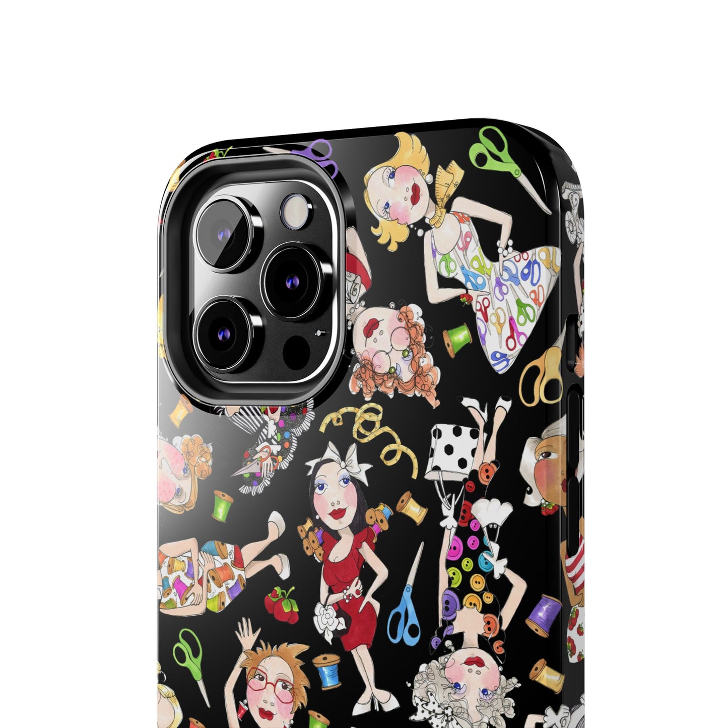 Sew Tossed Black Phone Case