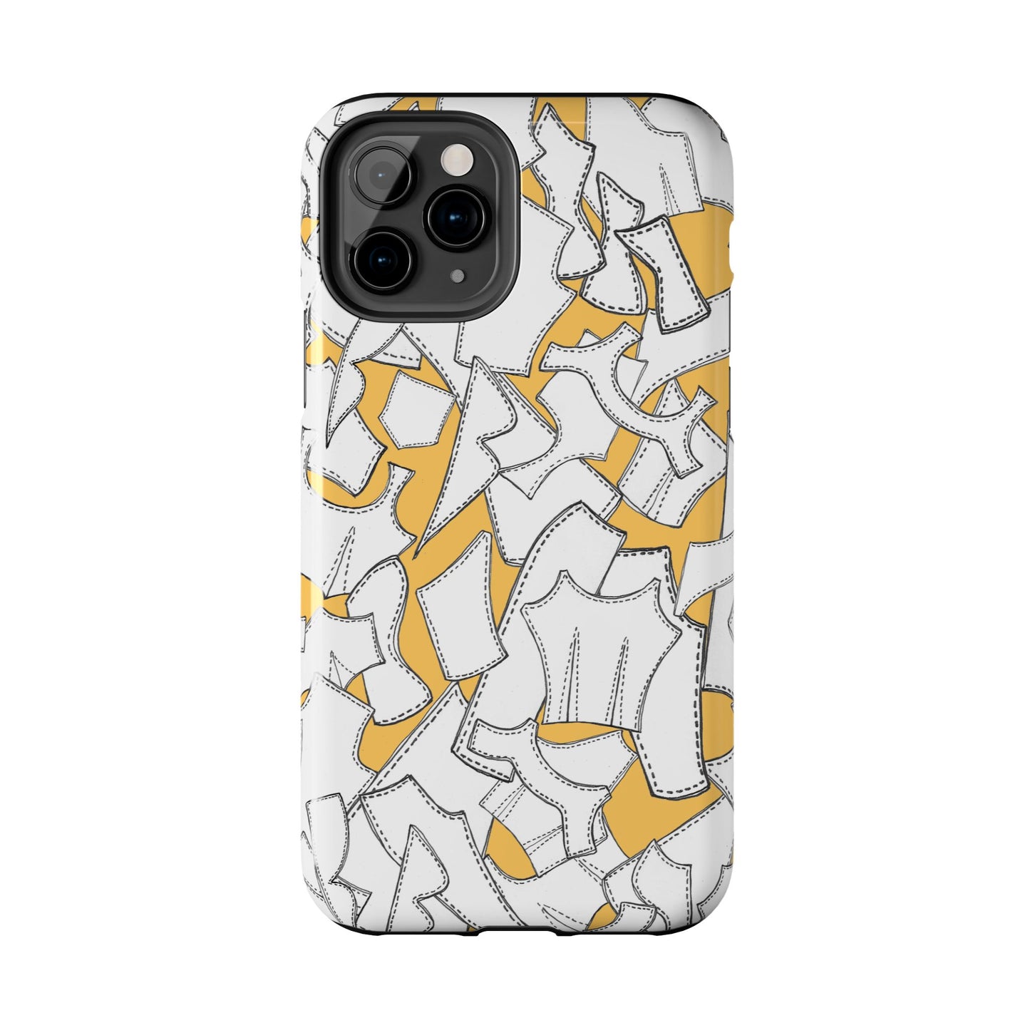 Pattern Pieces Yellow Phone Case