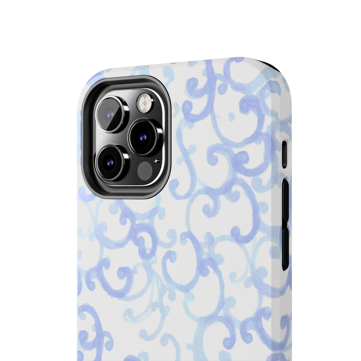 Scrollie White / Blue Phone Case