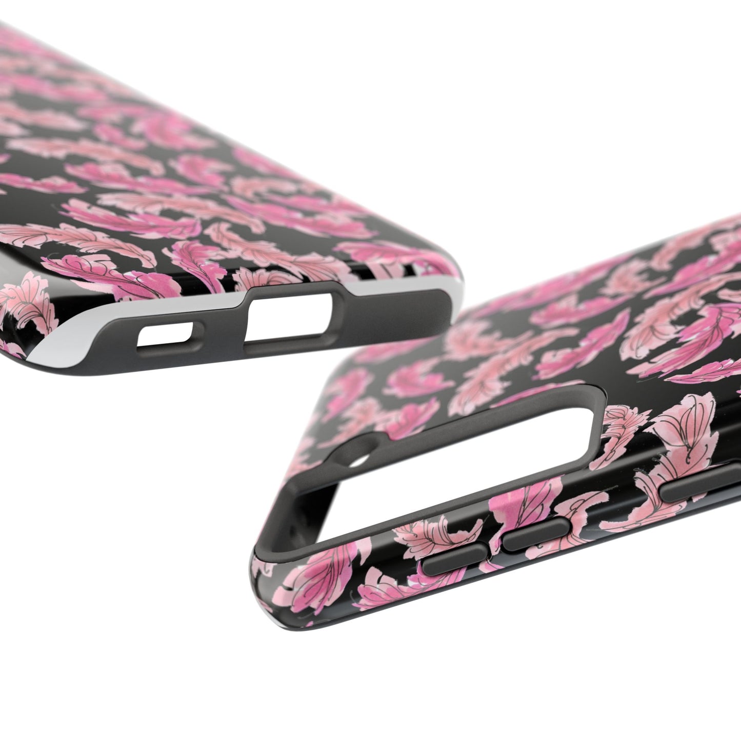 Flam Feathers Black Phone Case