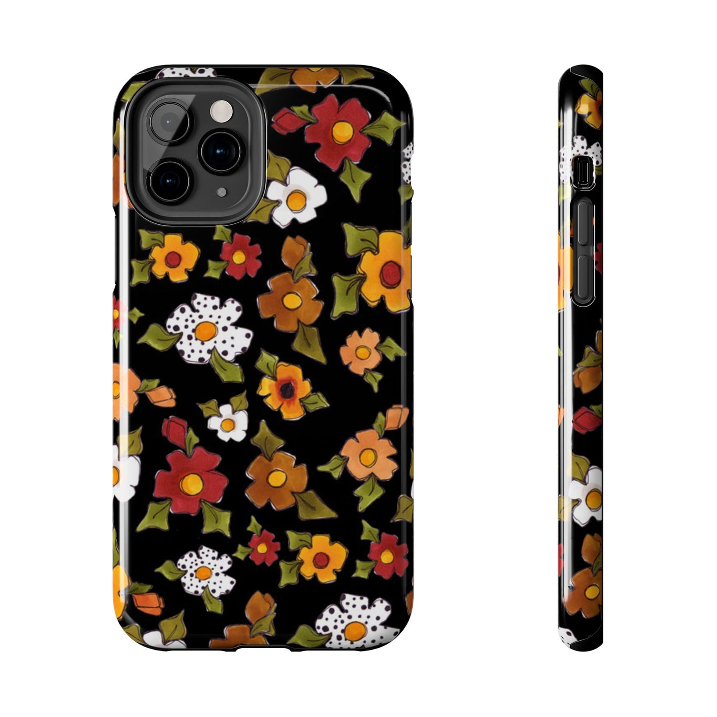 Spice Posie Black Phone Case