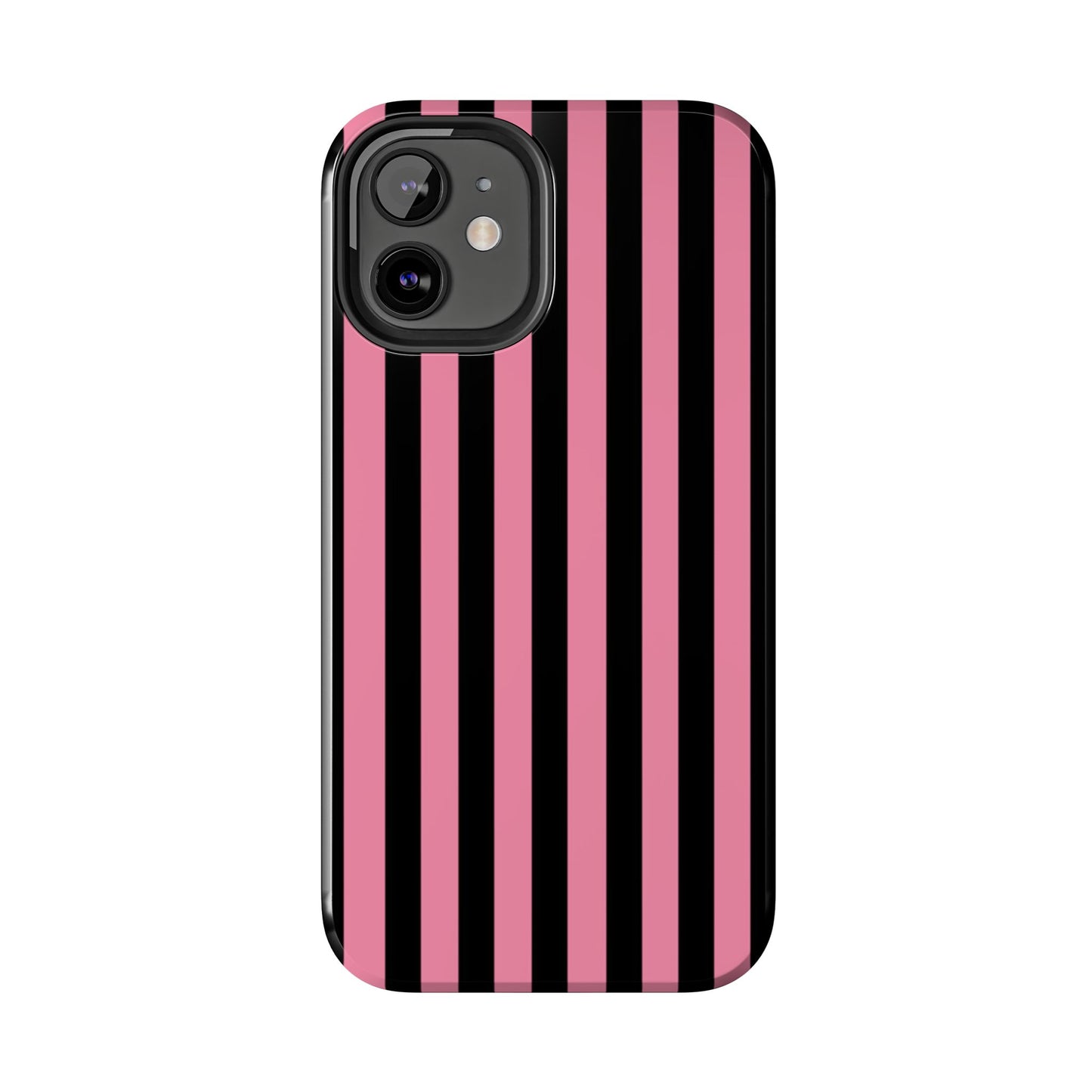 Vertical Stripe Pink / Black Phone Case