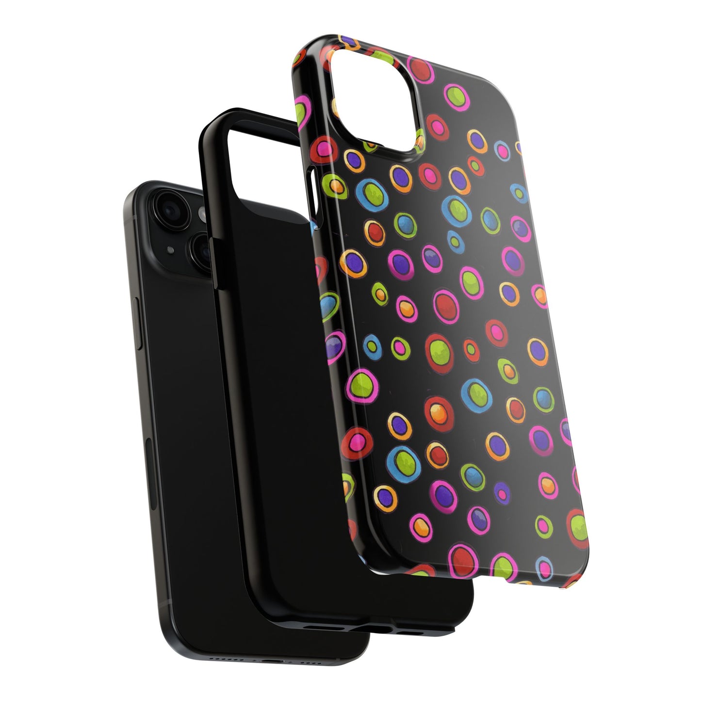 Dopey Dots Black Phone Case