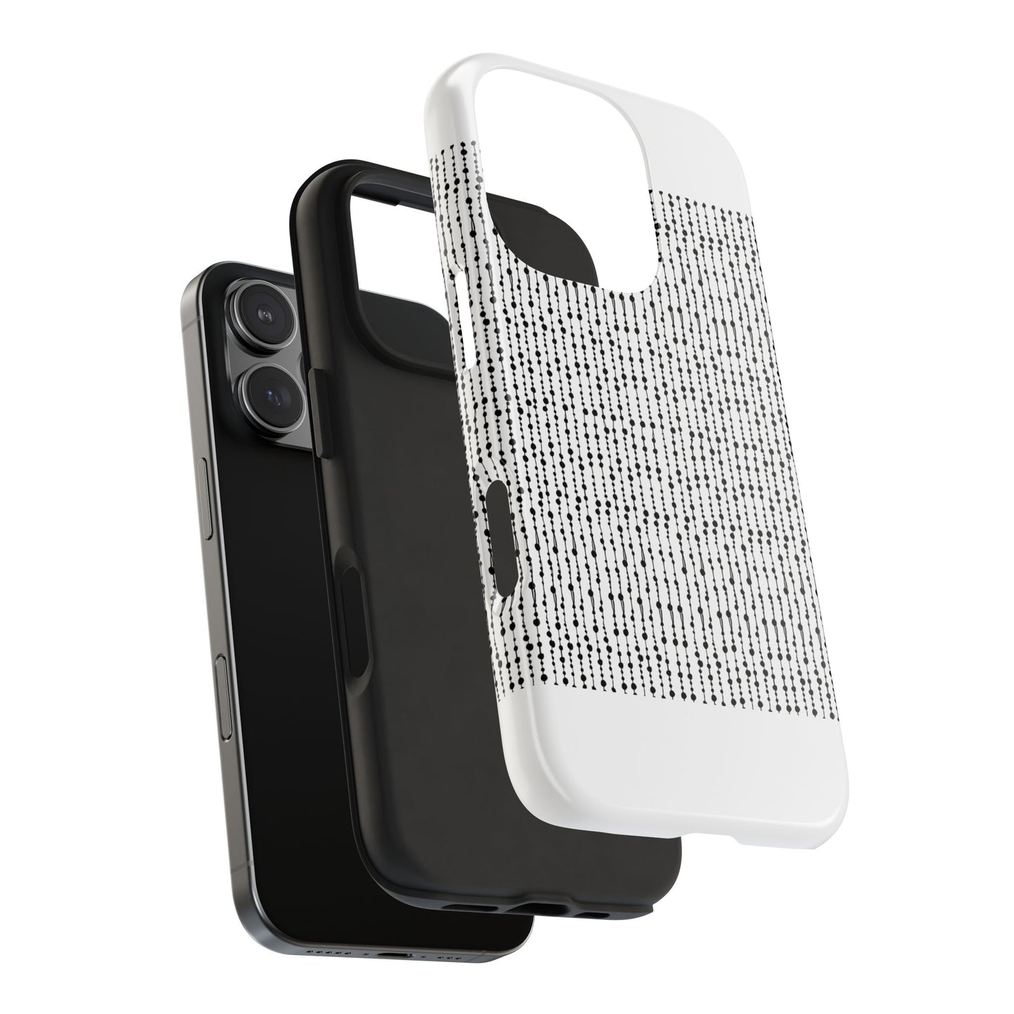 Beaded Curtain White / Black Phone Case