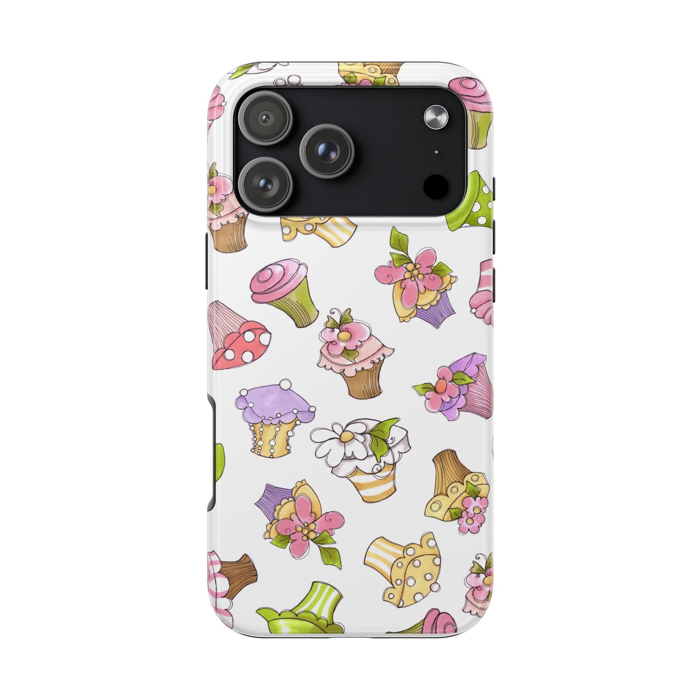 Cupcake Toss White Phone Case