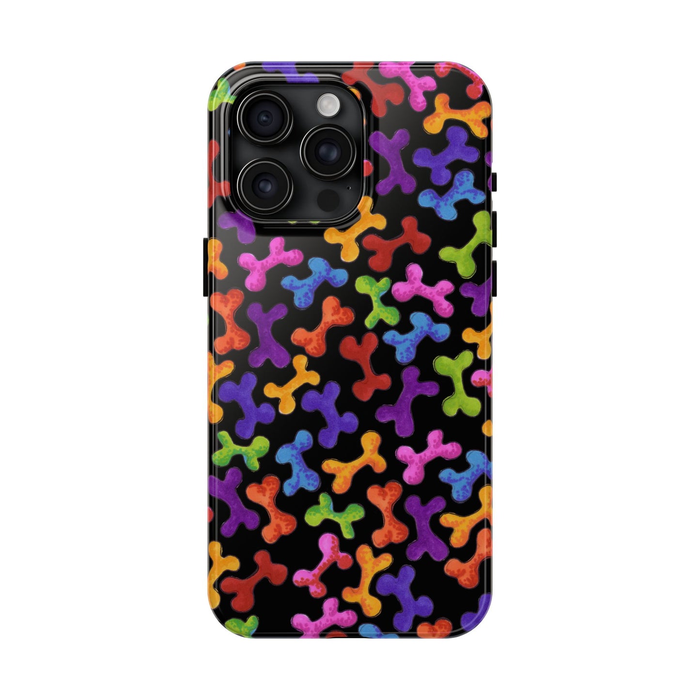 Fancy Bones Black / Multi Phone Case
