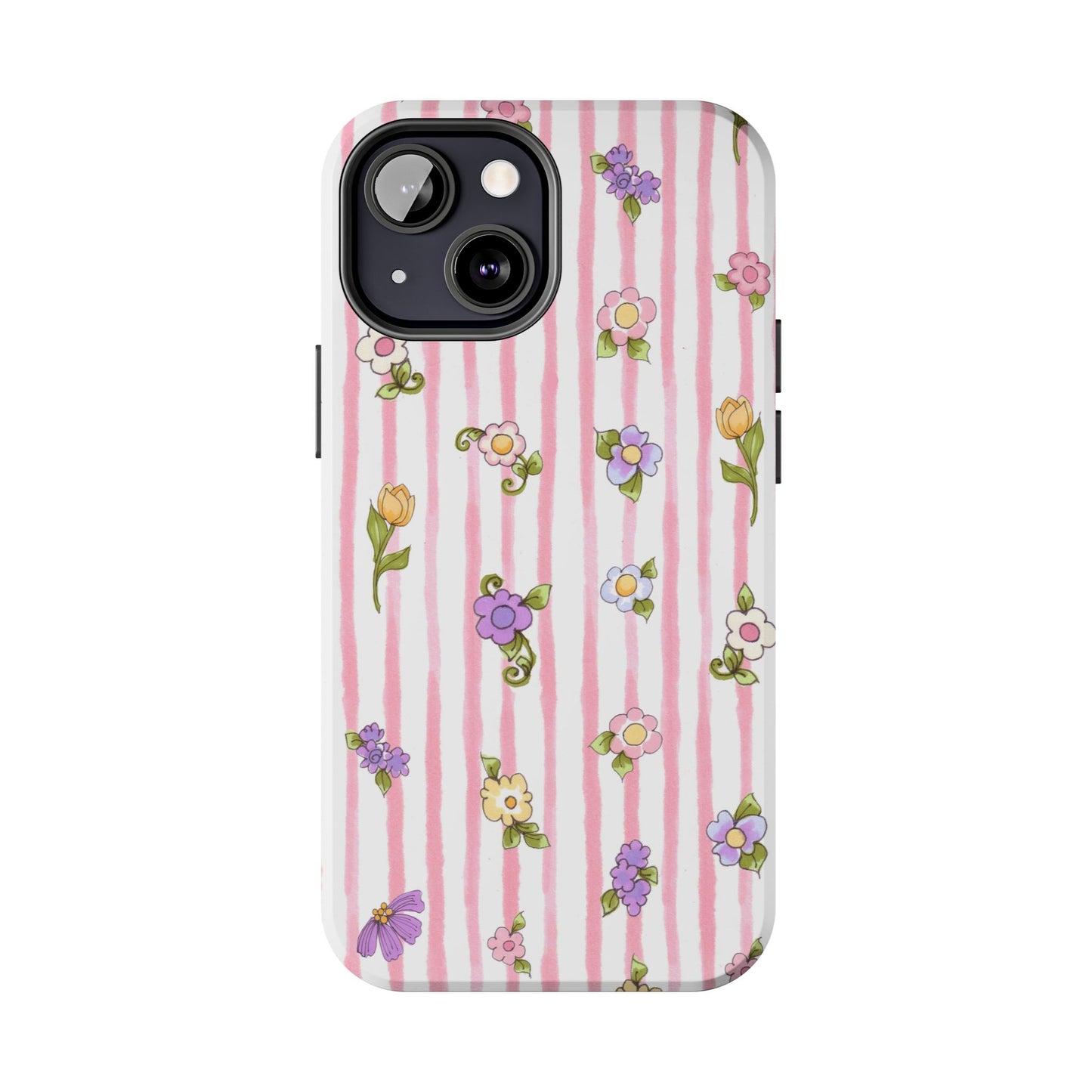 Pretty Posie Stripe Phone Case