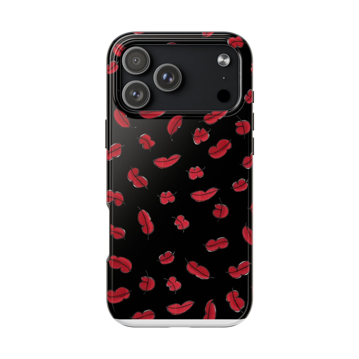Lotsa Lips Black Phone Case