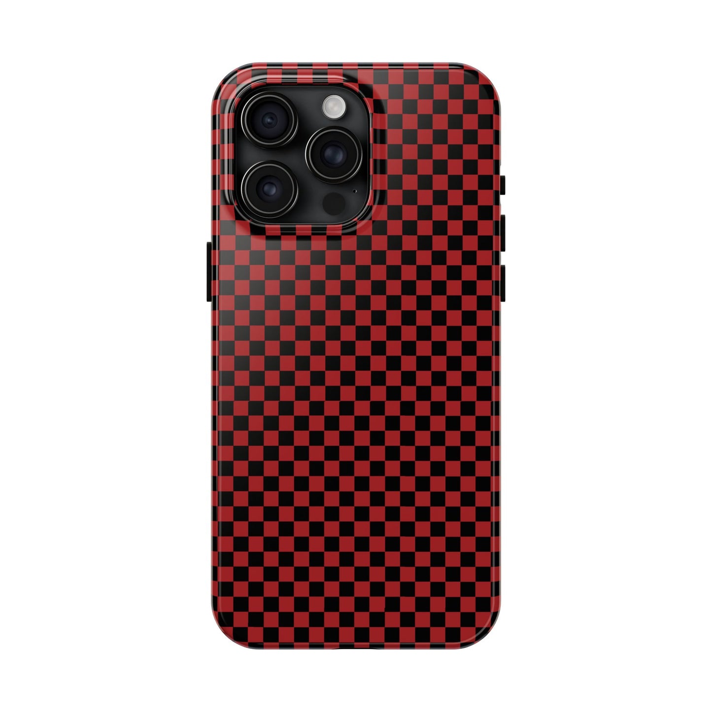 Checkerboard Red / Black Phone Case