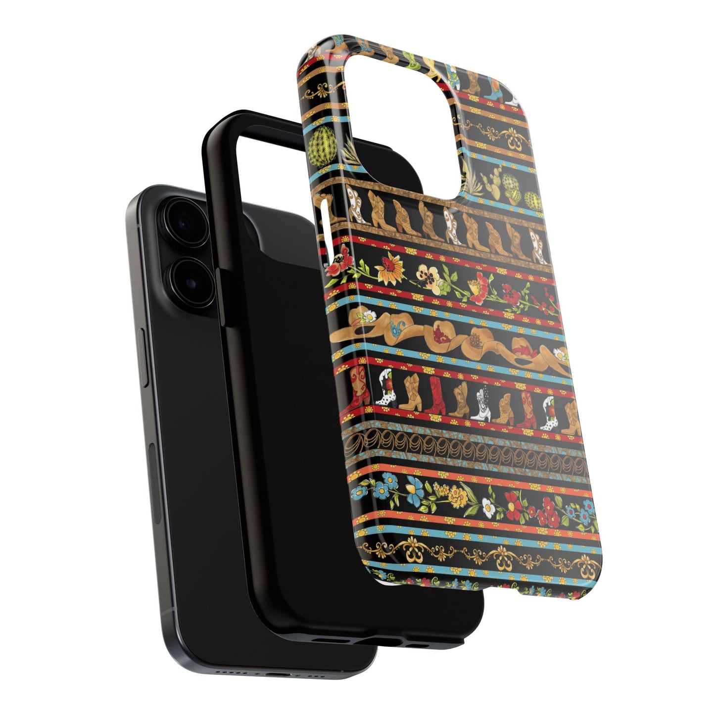 Whoa Borders Black Phone Case
