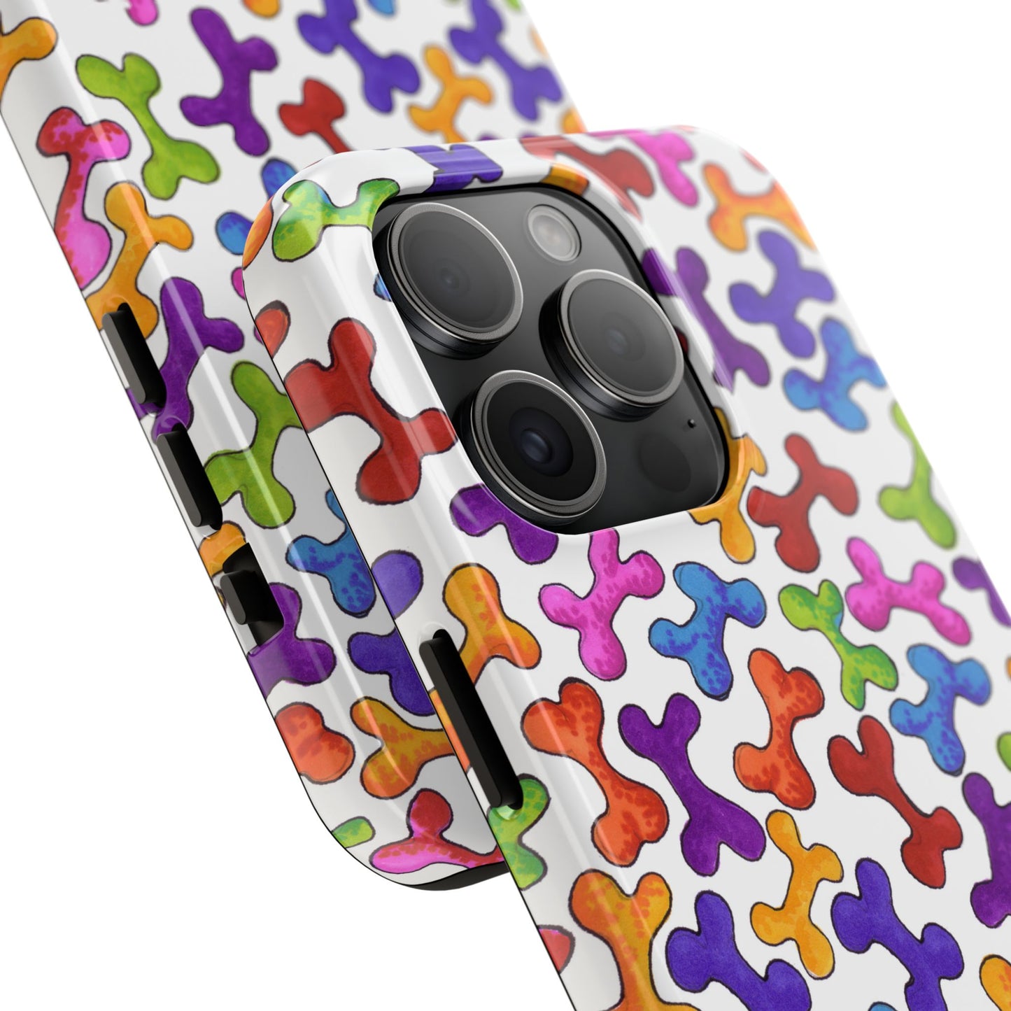 Fancy Bones White / Multi Phone Case