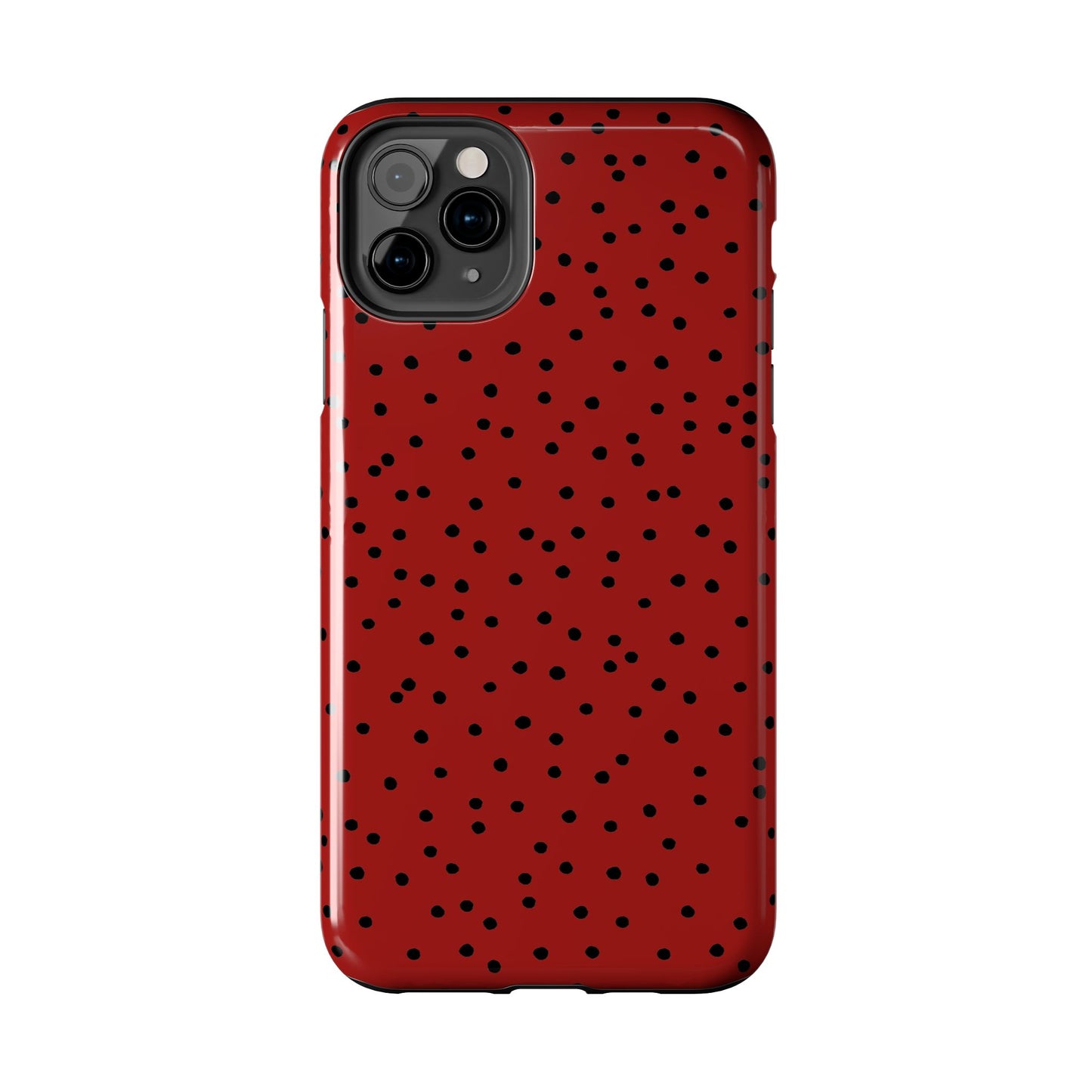 Dinky Dots Scarlett / Black Phone Case