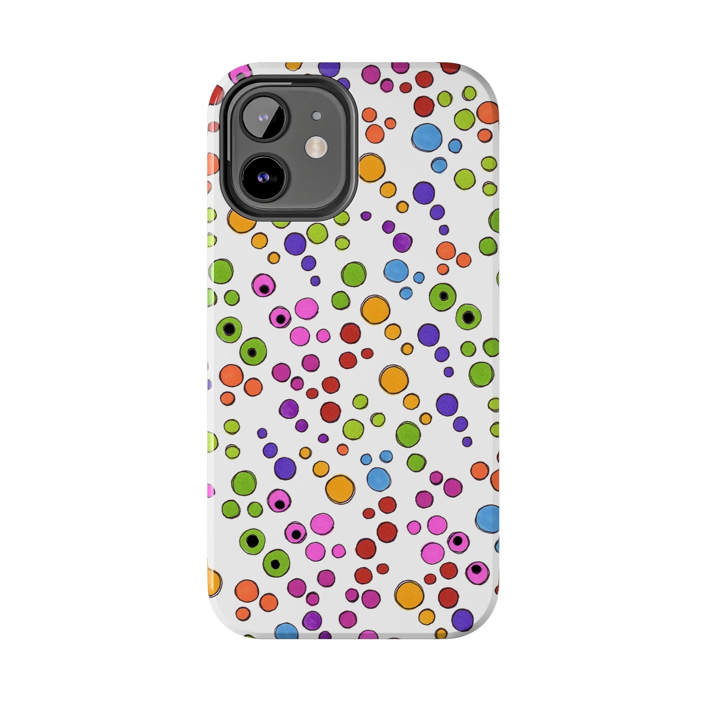 Dog Dots White / Multi Phone Case