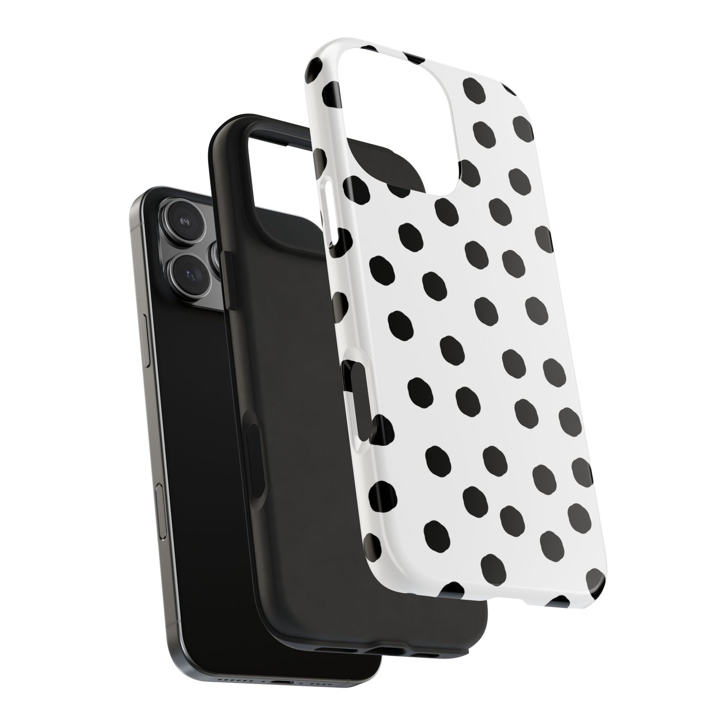 Jumbo Dots White / Black Phone Case