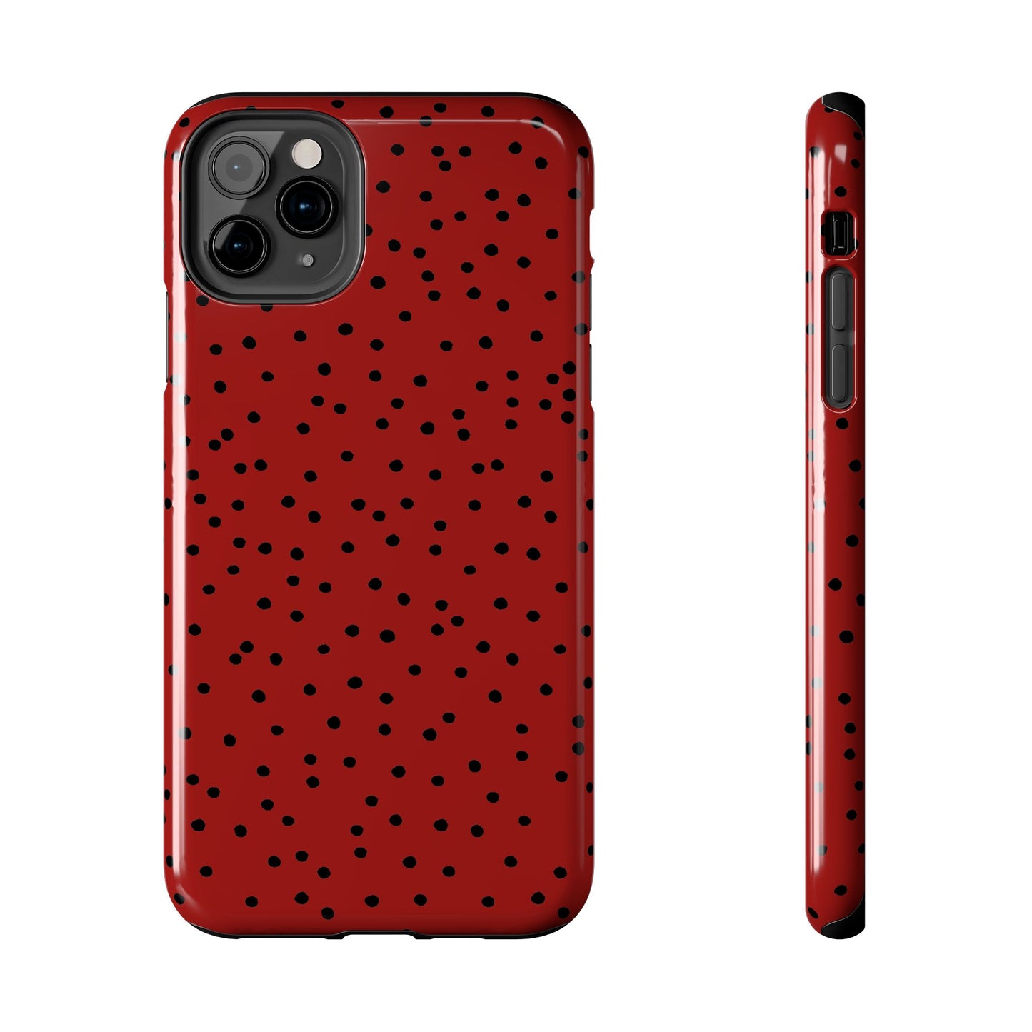 Dinky Dots Scarlett / Black Phone Case
