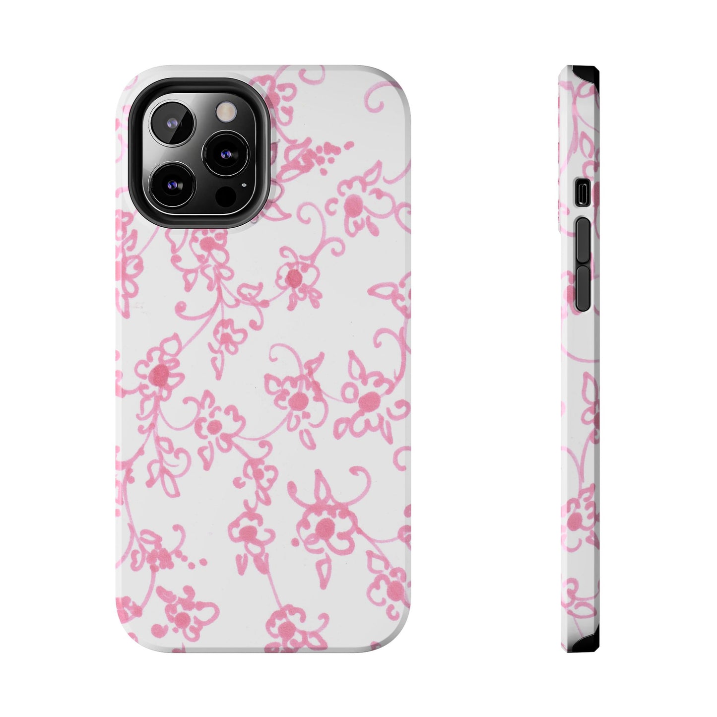 Juliette Ladies White / Pink Flowers Phone Case