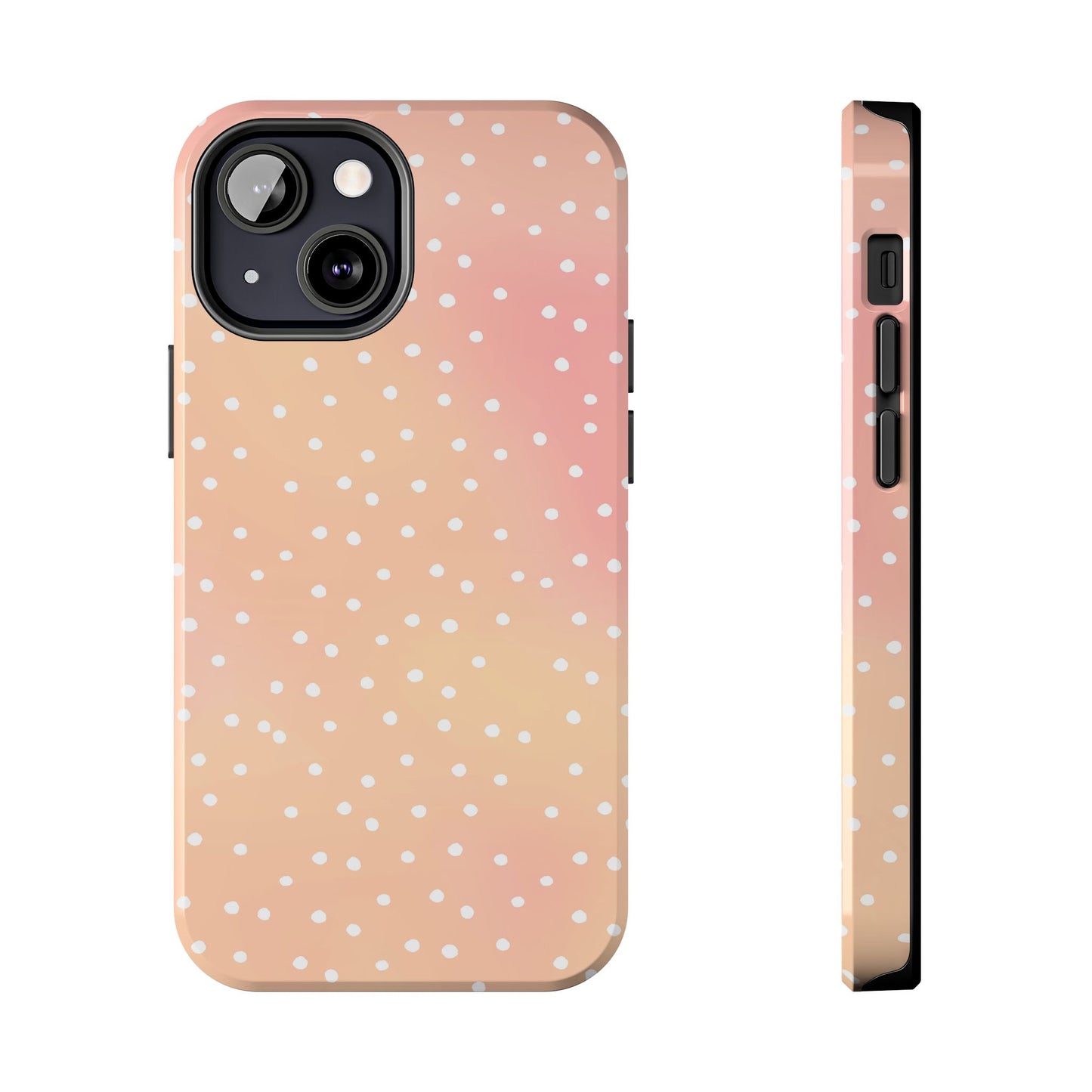 Dinky Dots Peach / White Phone Case