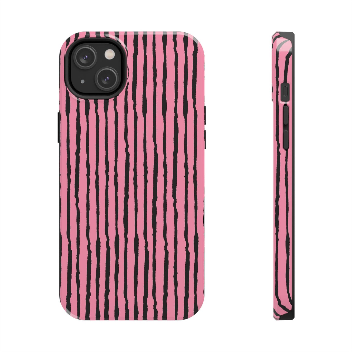 Sorta Stripe Pink / Black Phone Case