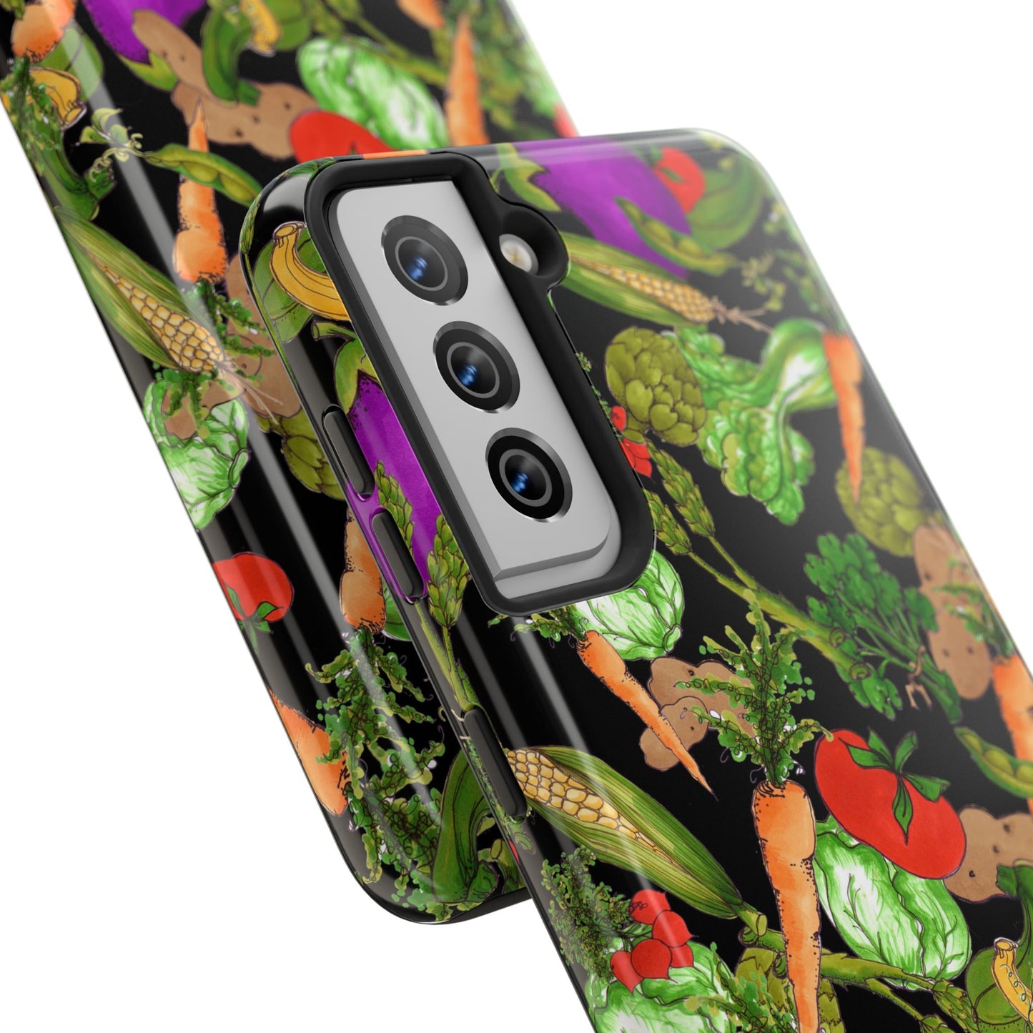 Veggie Jungle Black Phone Case