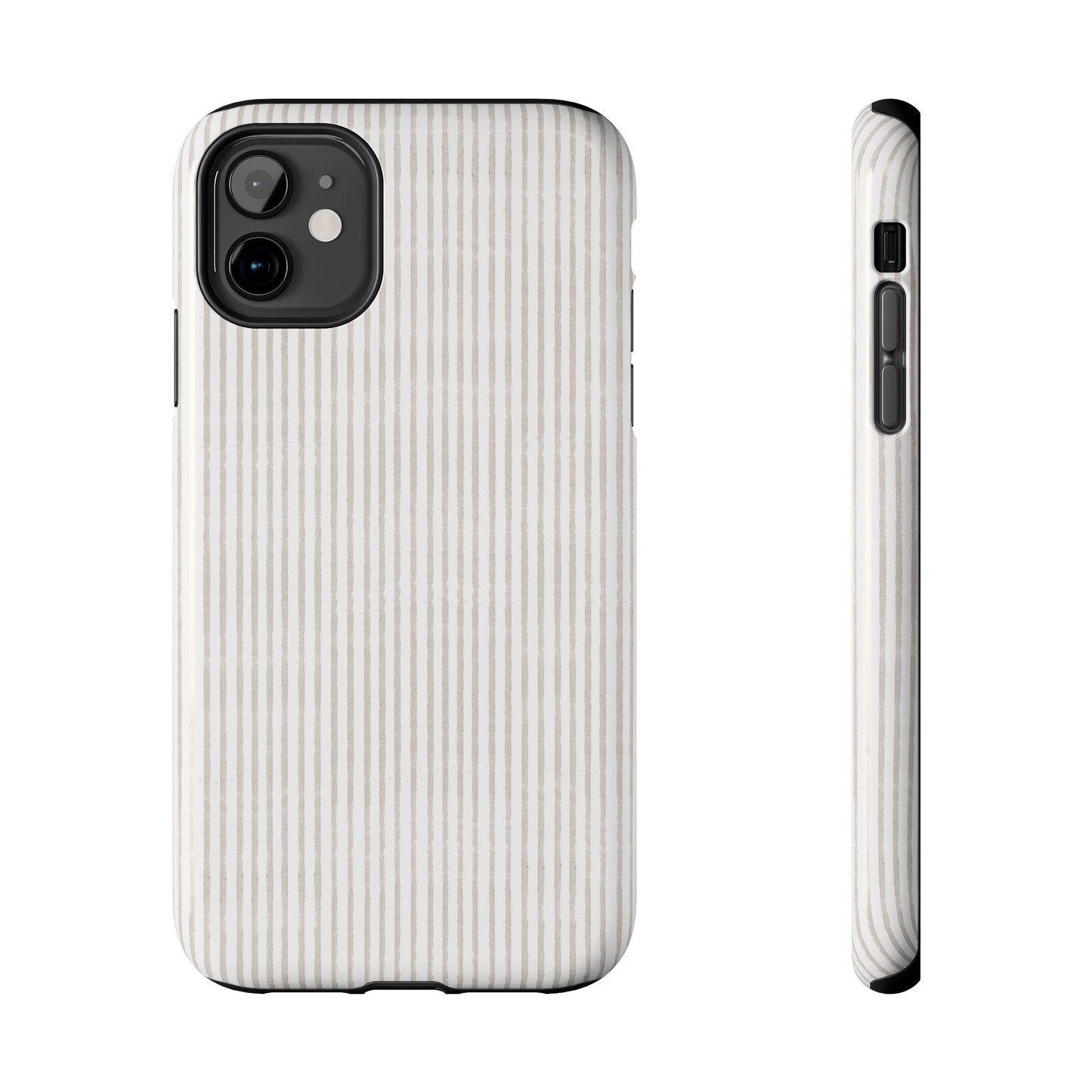 Stripe White / Gray Phone Case