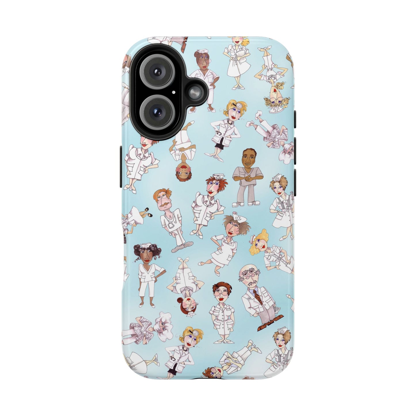 Tossed Nurses Aqua Phone Case