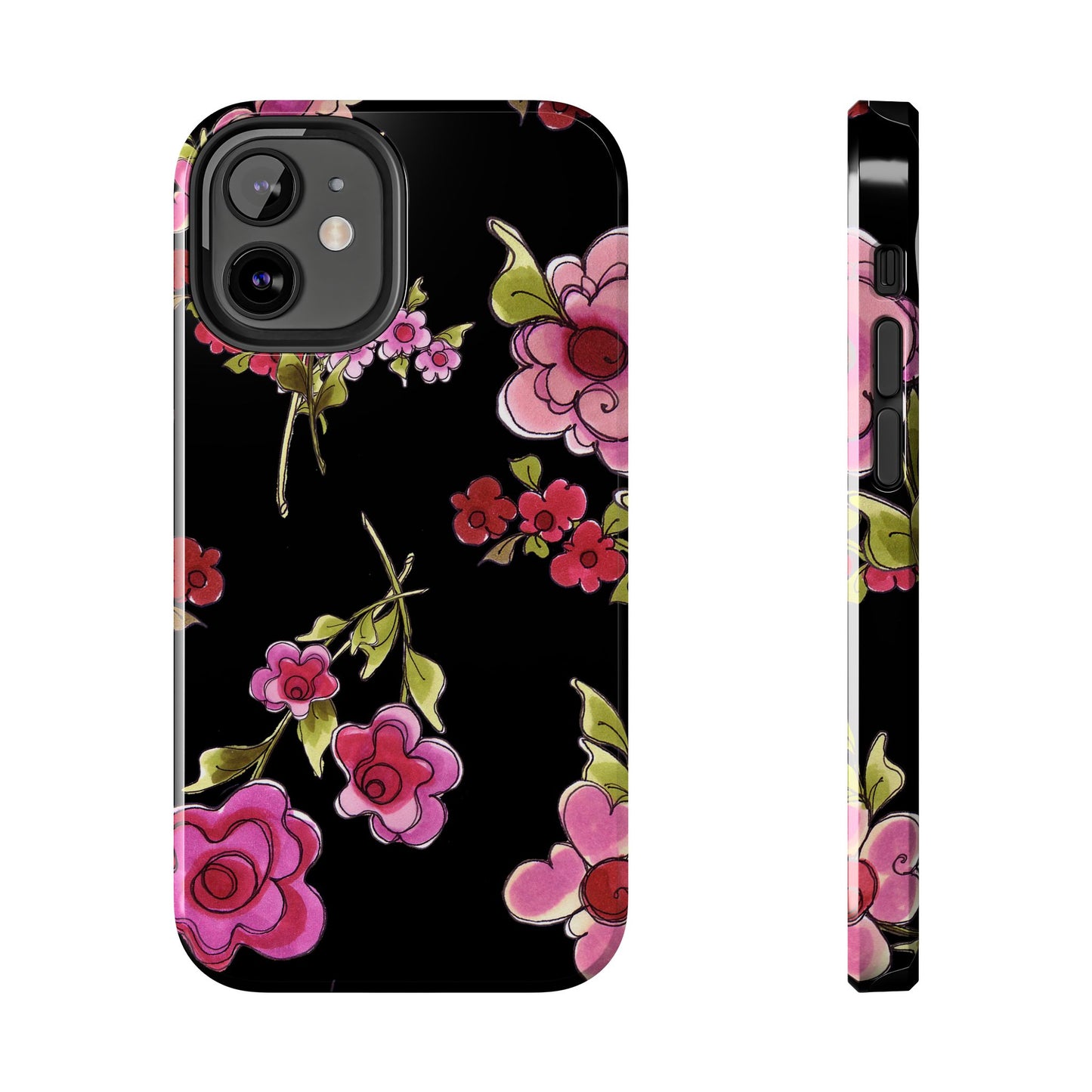 Jumbo Floral Black Phone Case