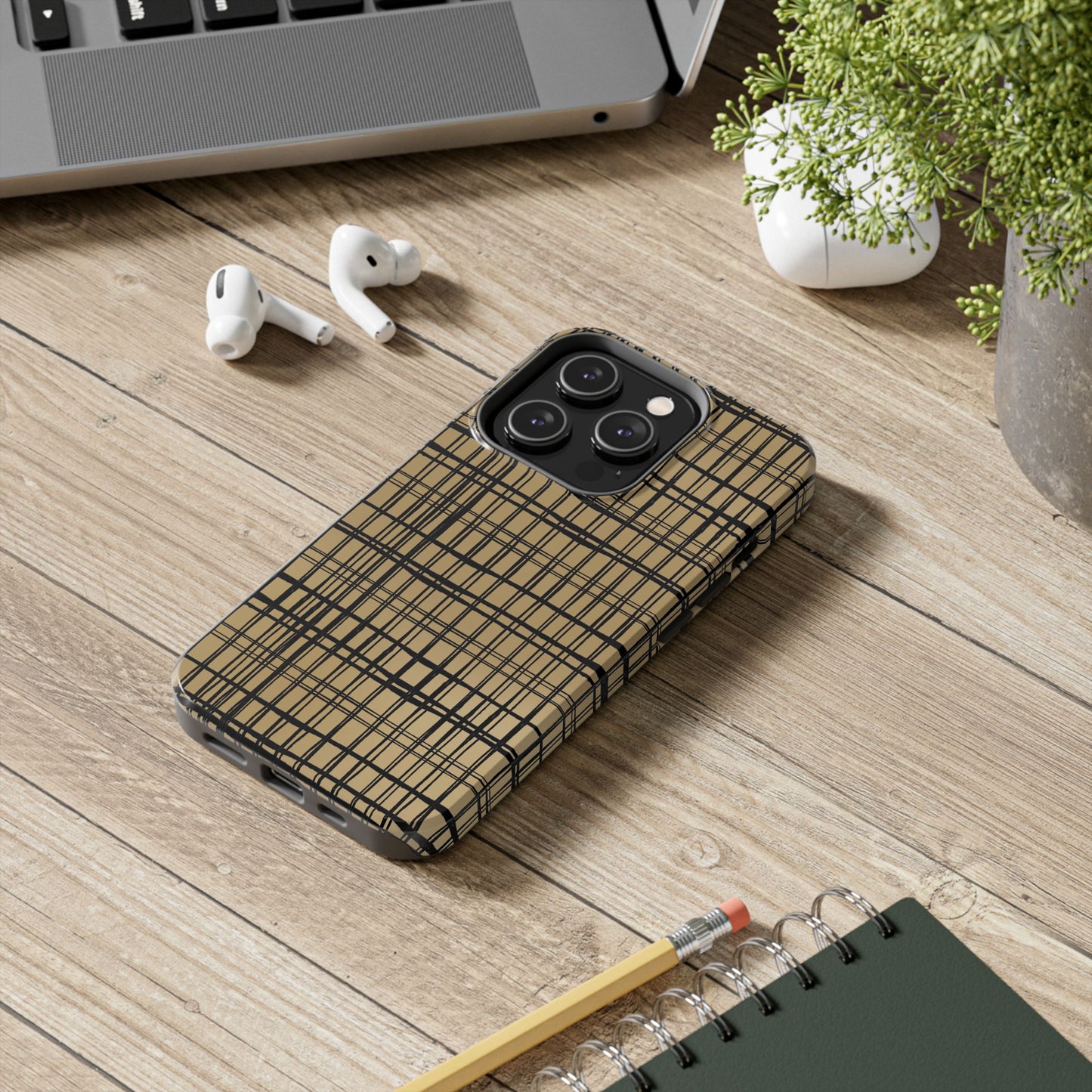 Doggie Fence Tan Phone Case