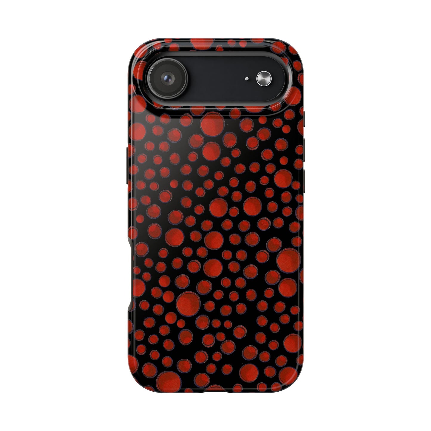 Dot Assortment Black / Red Phone Case
