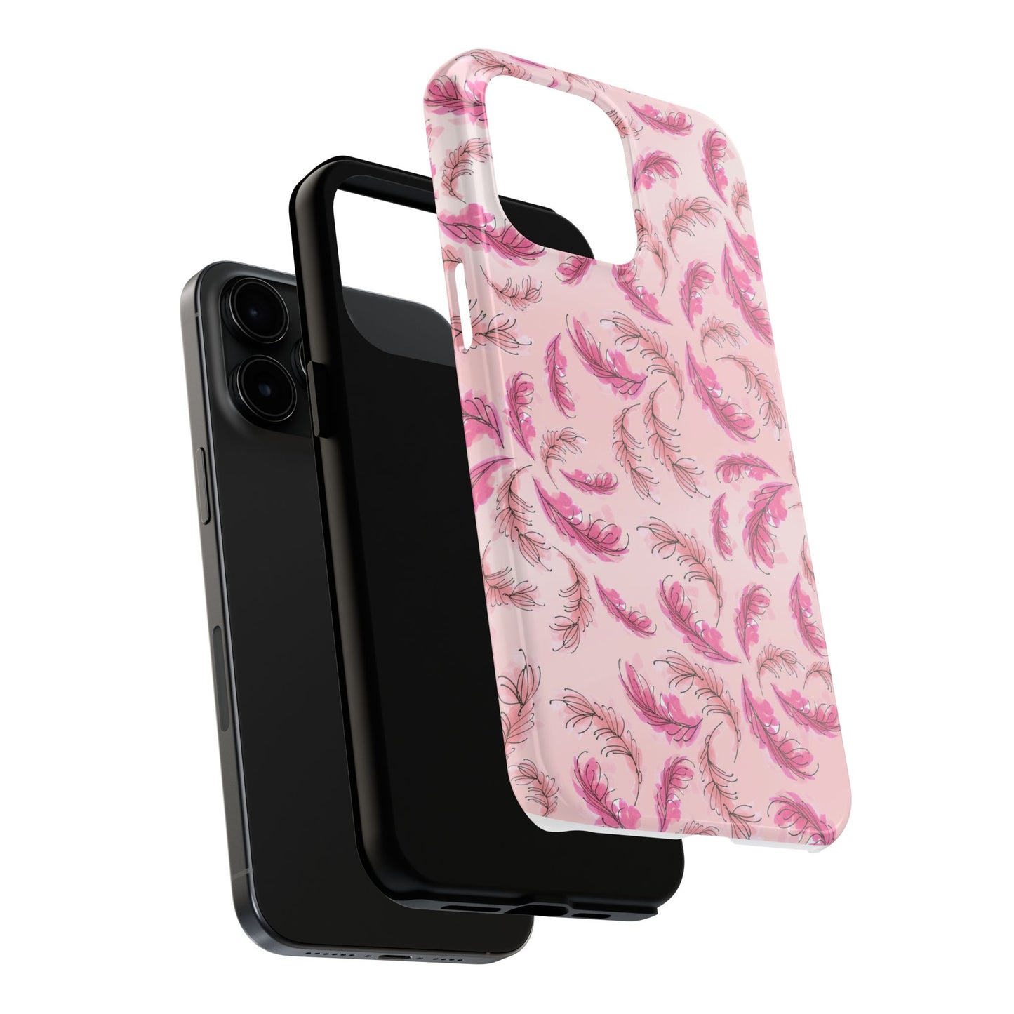 Flam Feathers Pink Phone Case