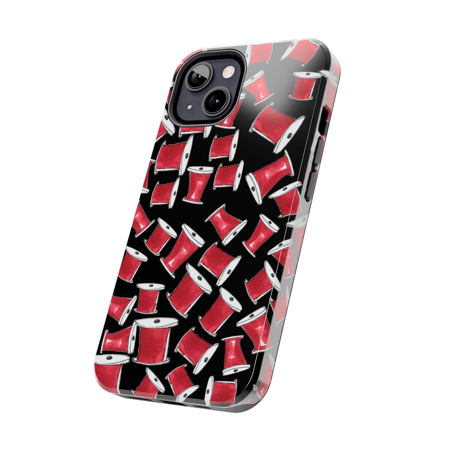 Red Thread Black Phone Case