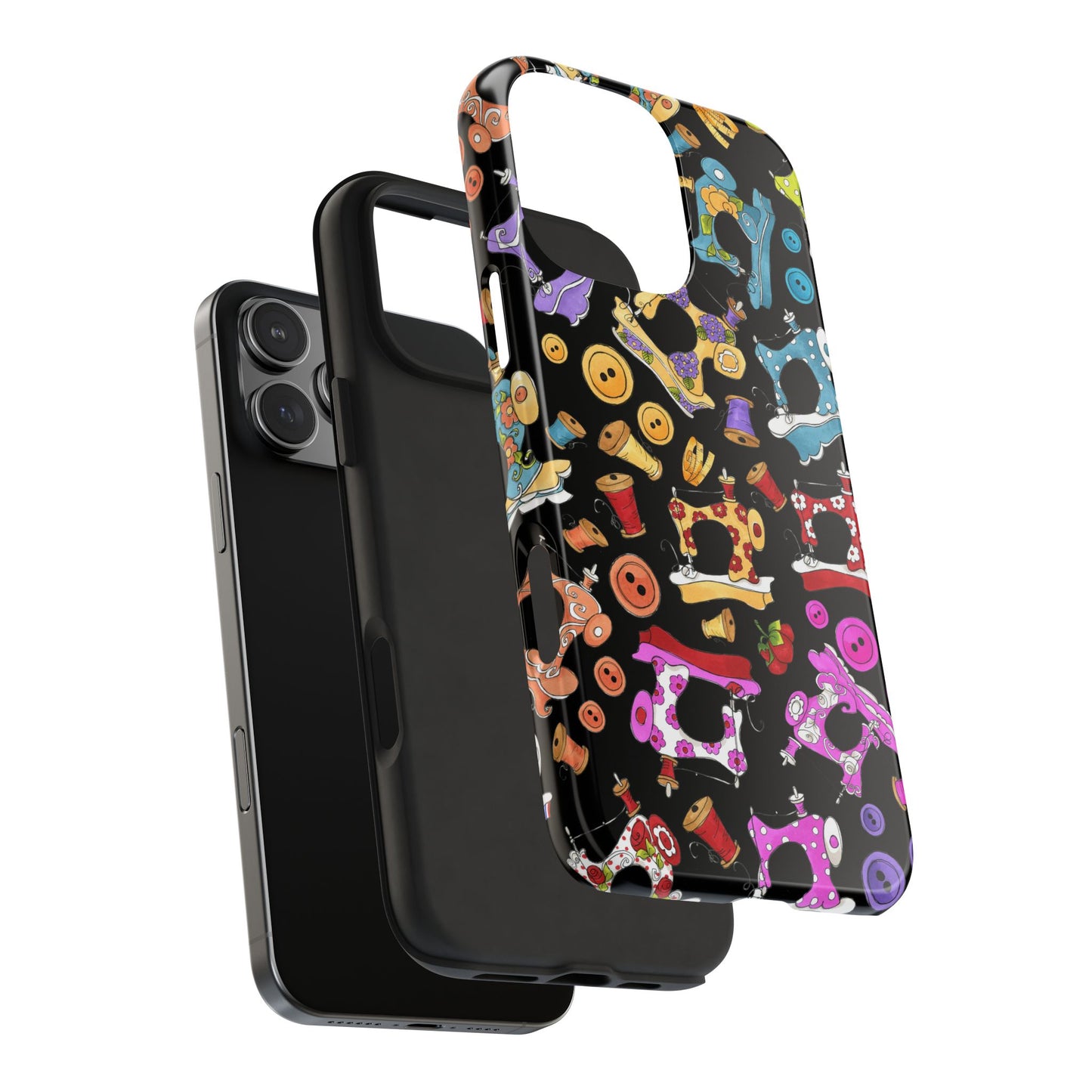 Sew Assorted Black Phone Case