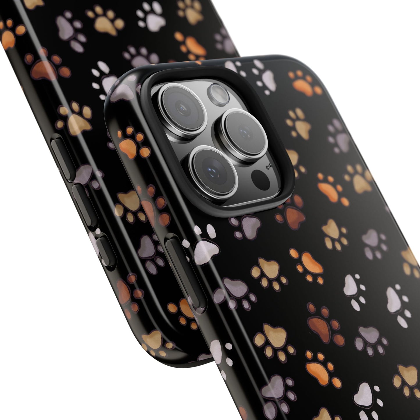 Puppy Paws Black Phone Case
