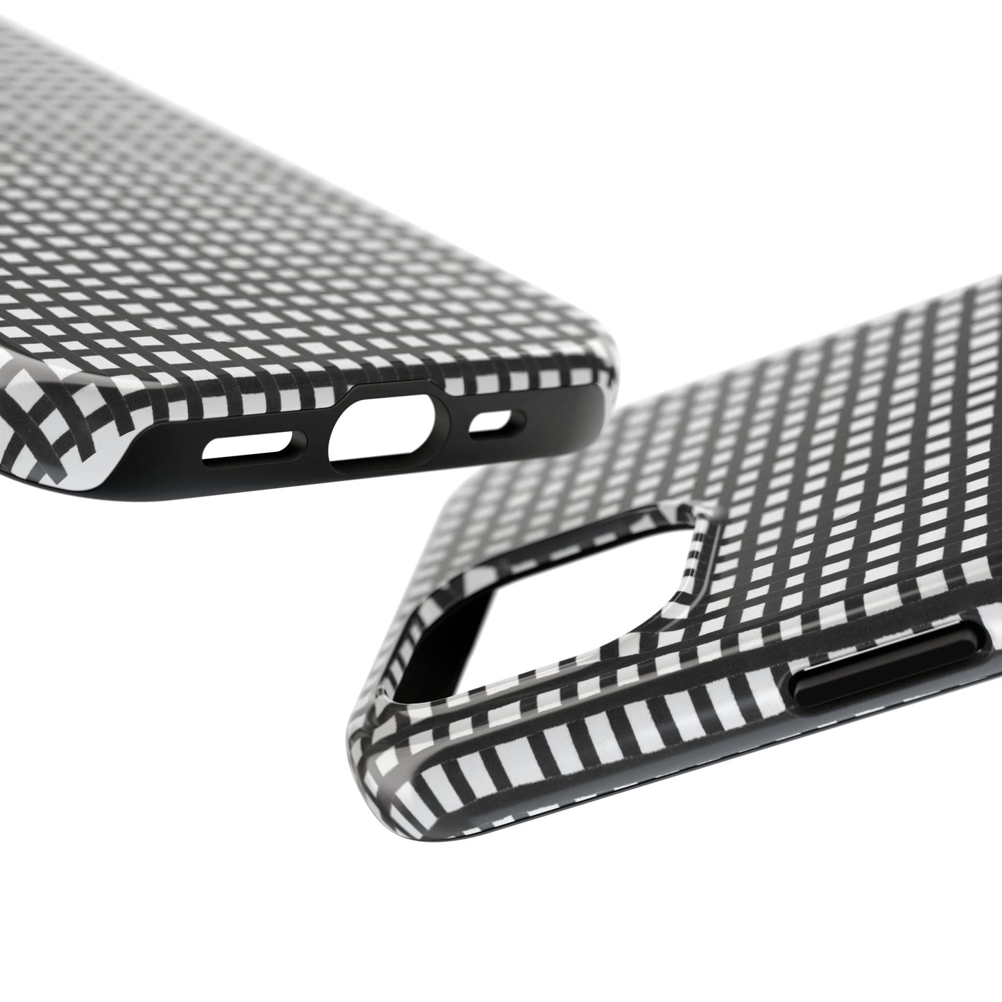 Chipper Check Black / White Phone Case
