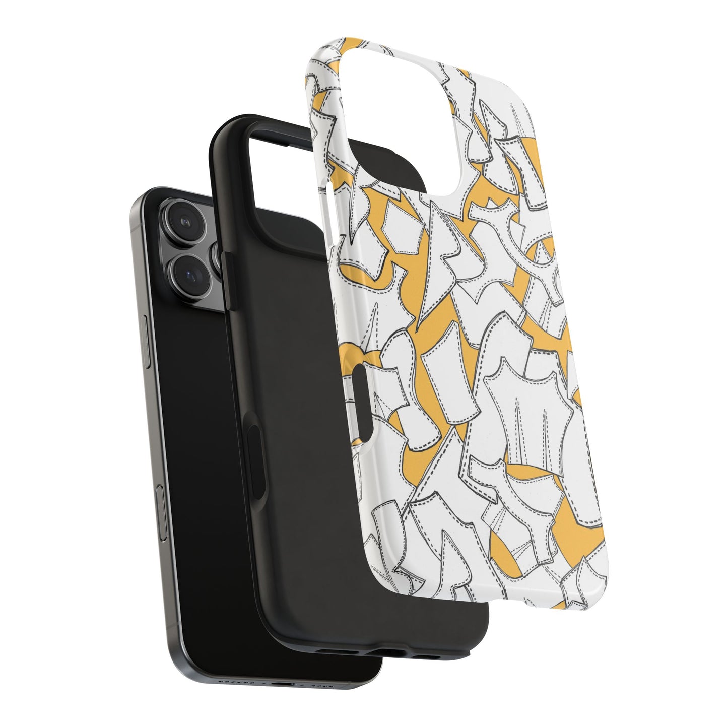 Pattern Pieces Yellow Phone Case