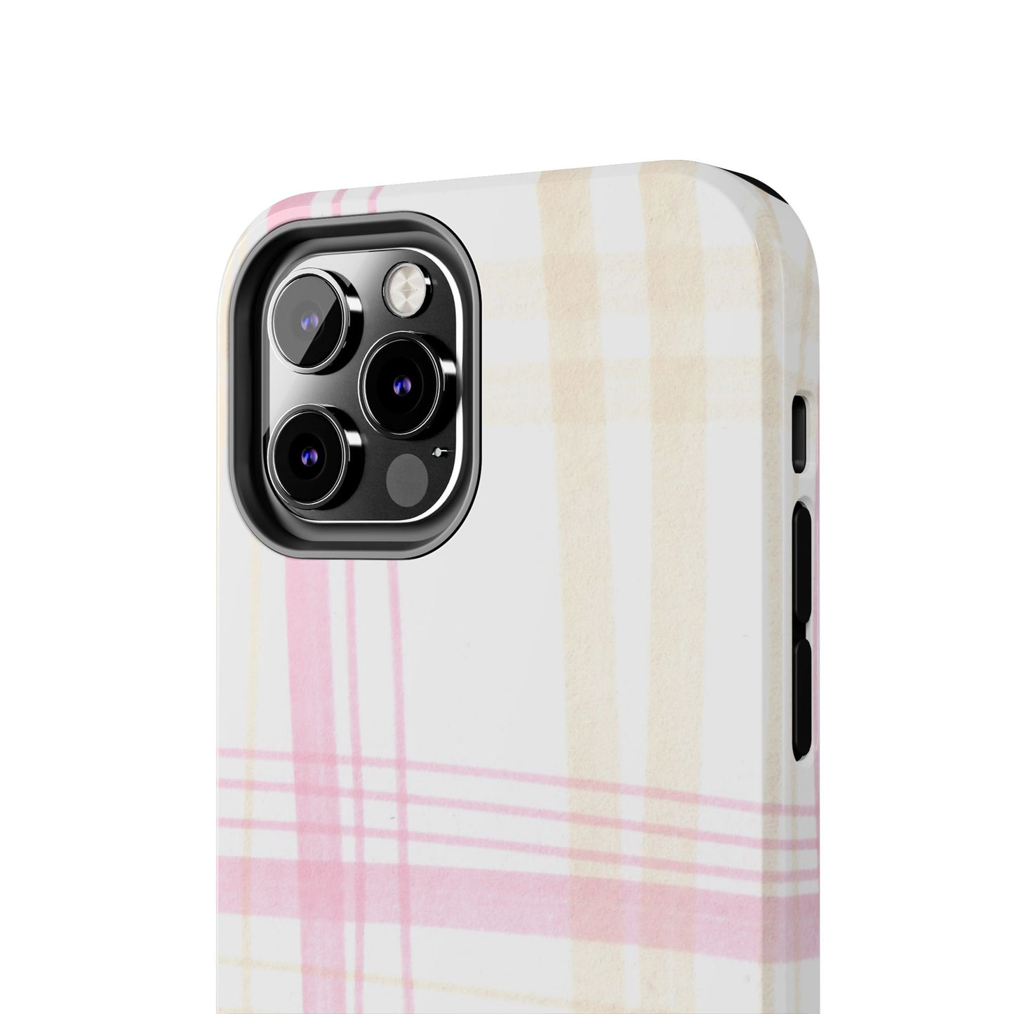 Flower Model Plaid Phone Case