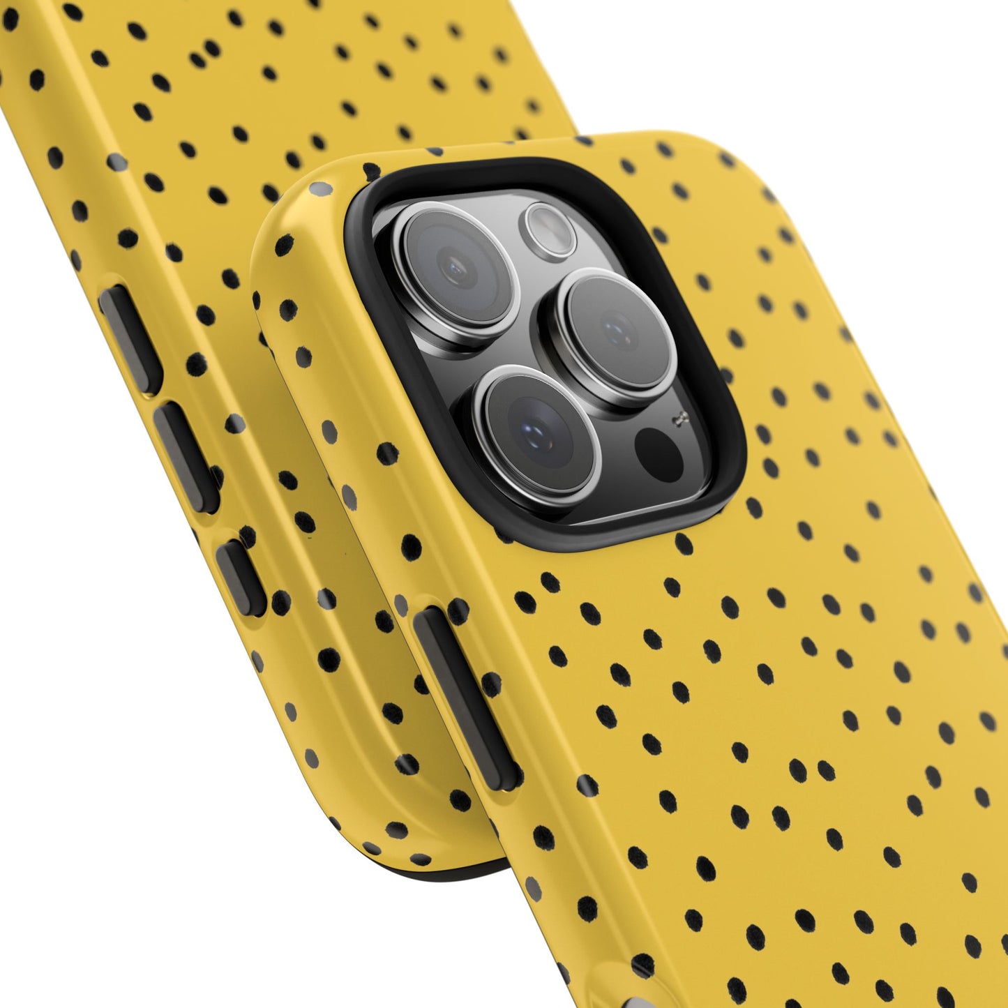 Dinky Dots Yellow / Black Phone Case