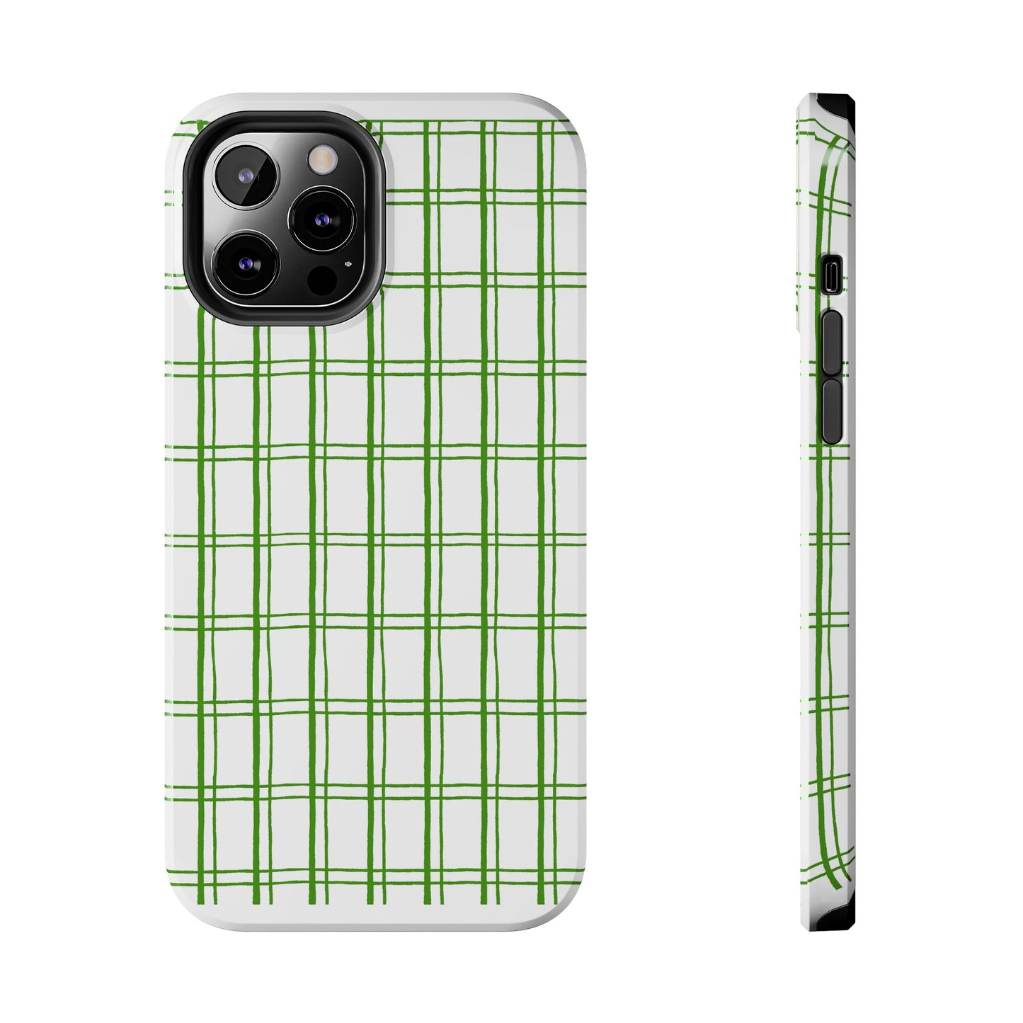 Little Plaid White / Green Phone Case