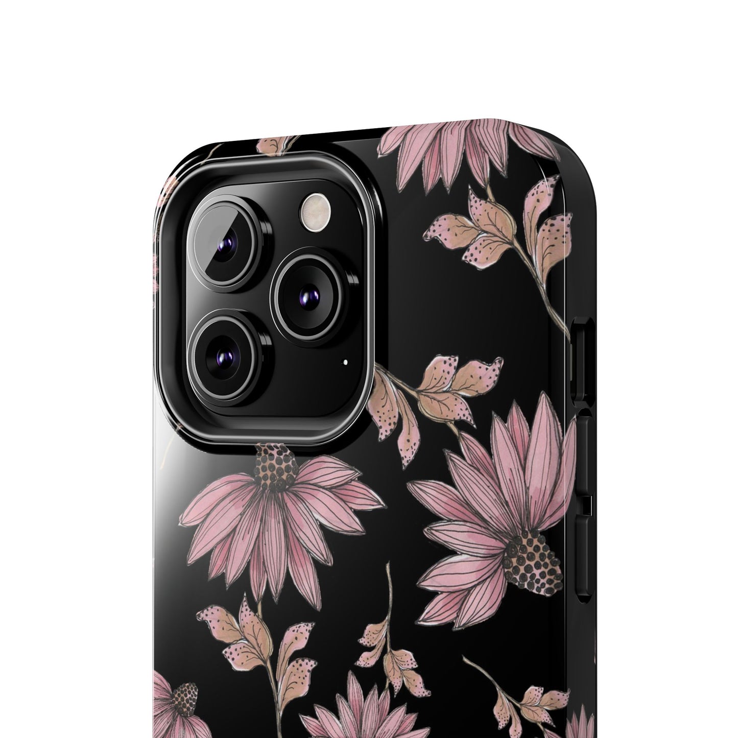 Wild Cone Flowers Black Phone Case