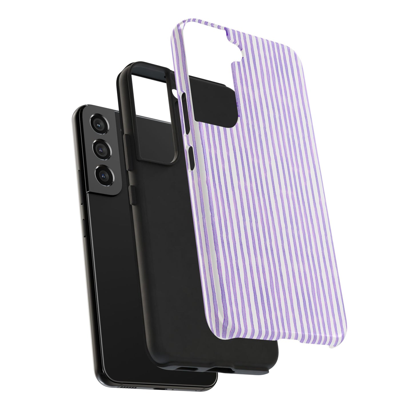 Candy Stripe White / Lilac Phone Case