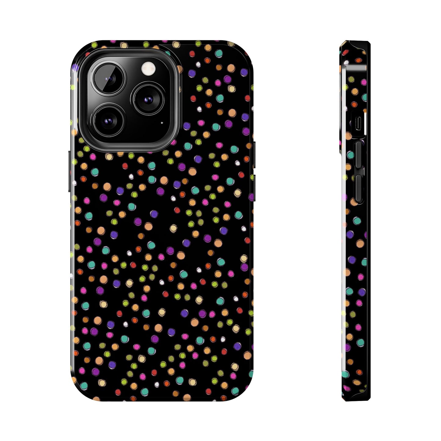 Dog Dots Black Phone Case