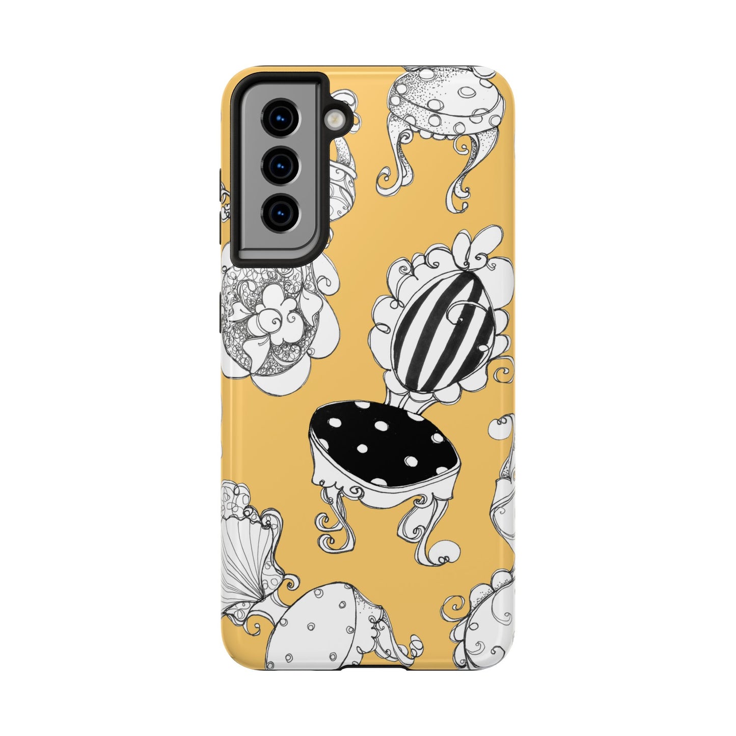 Bistro Chairs Yellow Phone Case