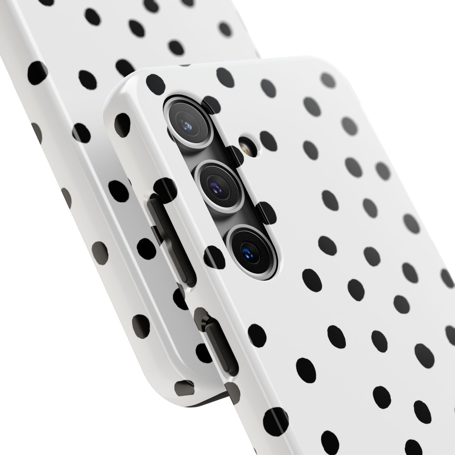 Dot White / Black Phone Case