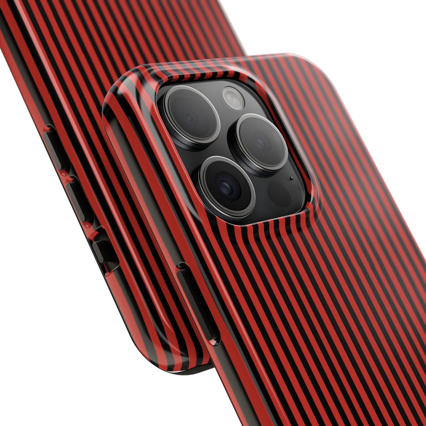 Stripe Red / Black Phone Case