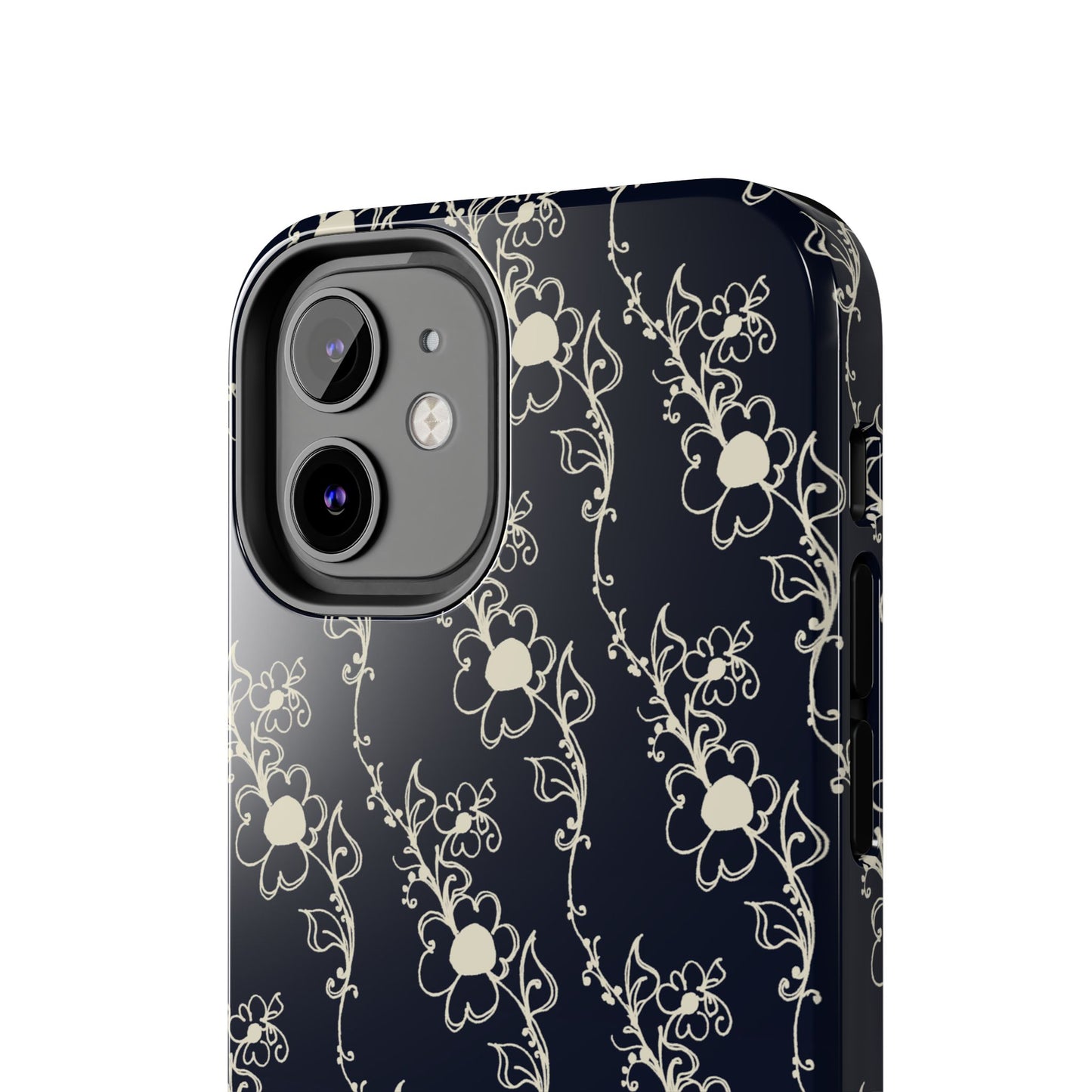 Diagonal Daisies Black / Ivory Phone Case