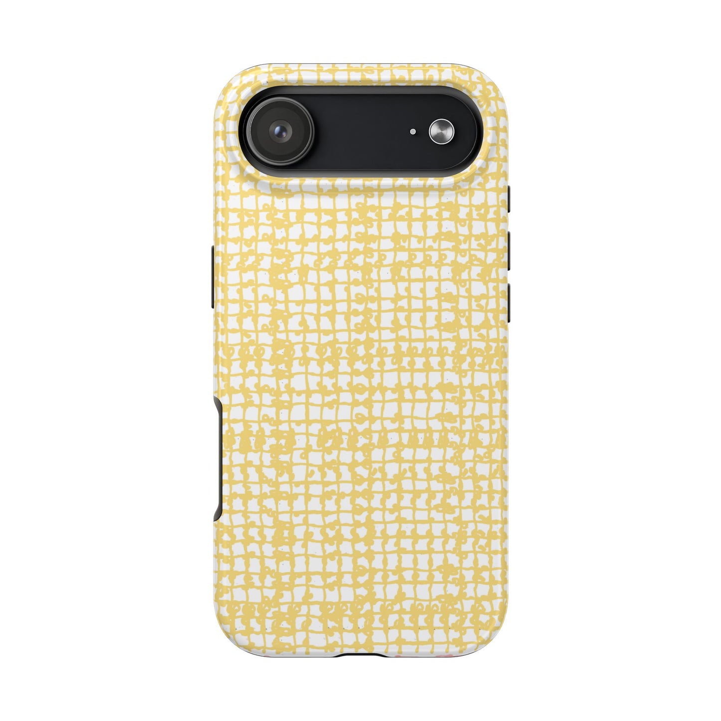 Baby Yarn Check Yellow Phone Case