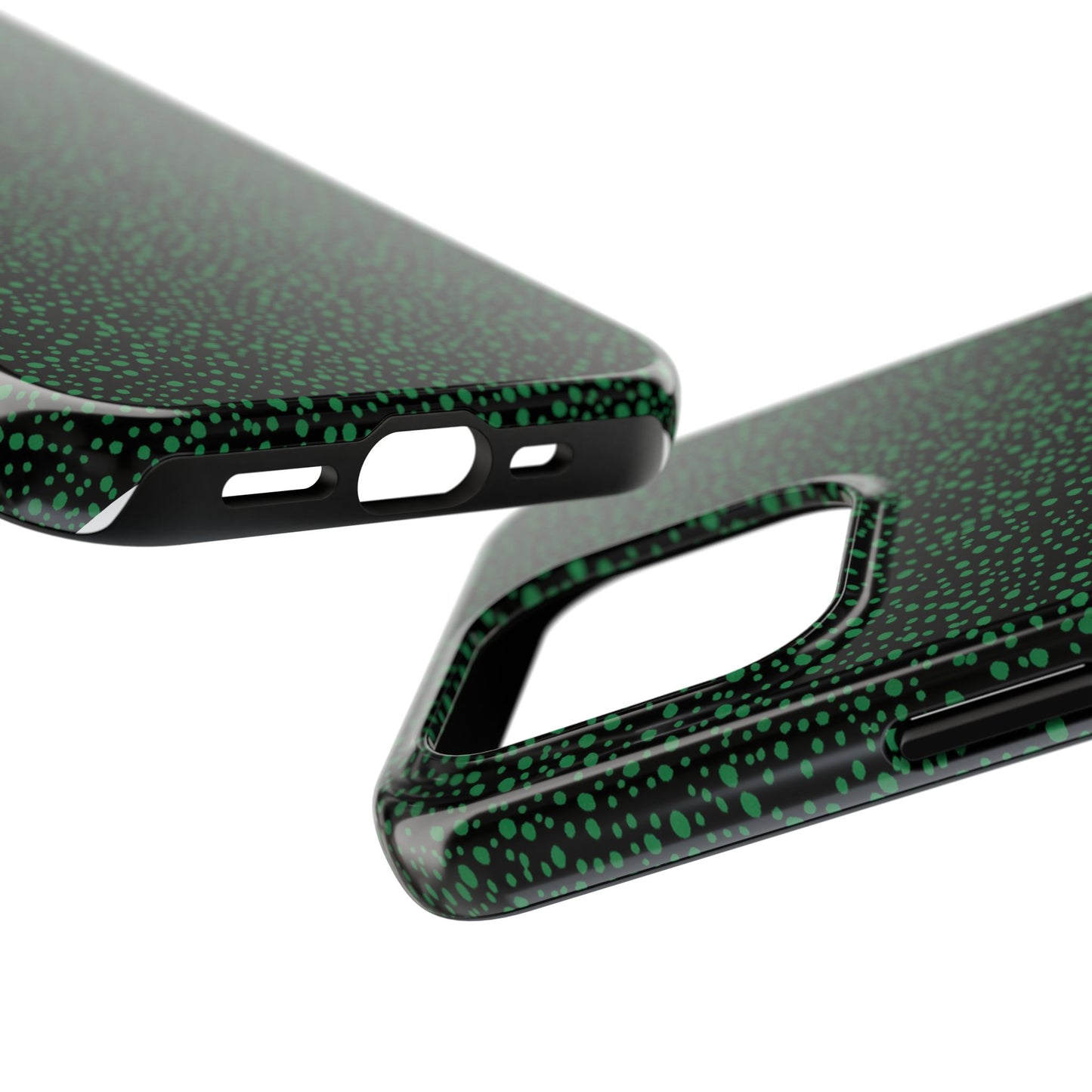 Confetti Black / Green Phone Case