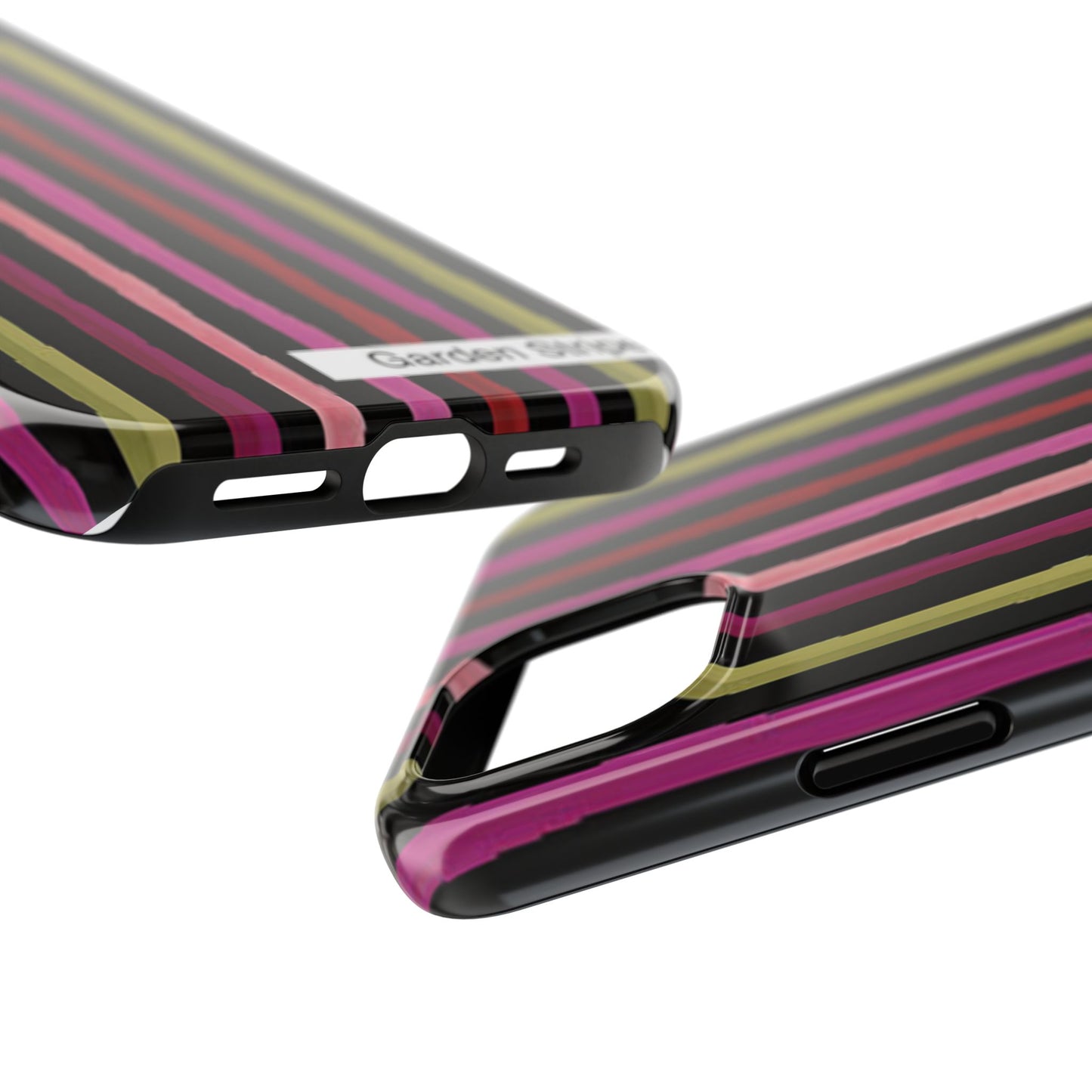 Garden Stripe Black Phone Case