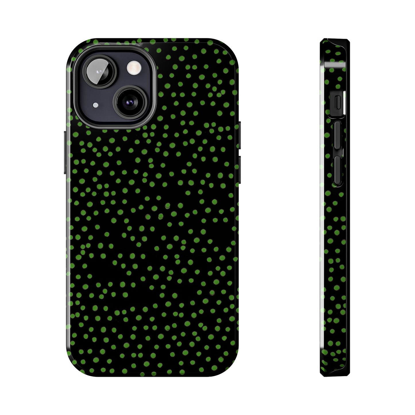 Dinky Dots Black / Green Phone Case