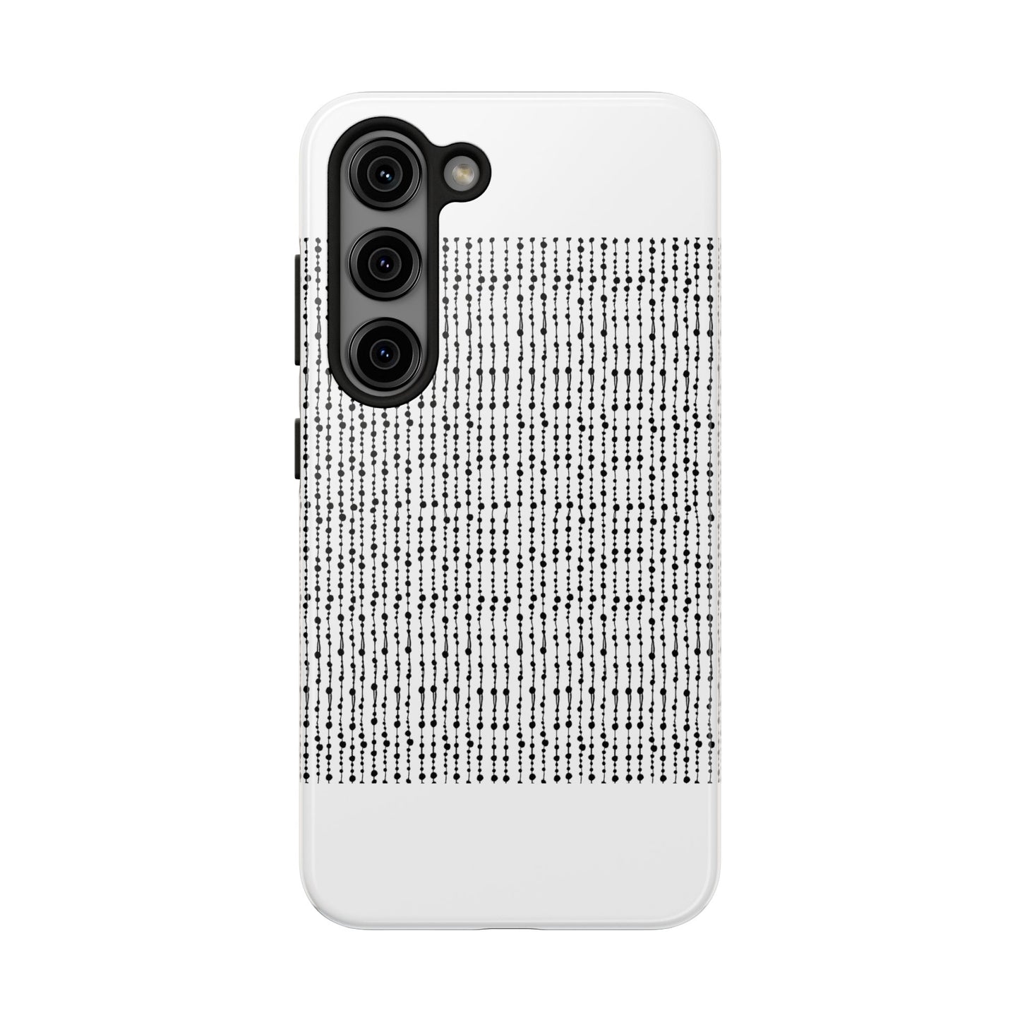 Beaded Curtain White / Black Phone Case